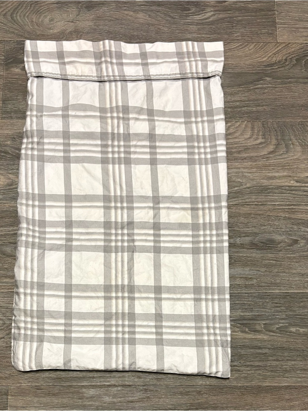 Threshold Gray and White Plaid Pillowcase Cover